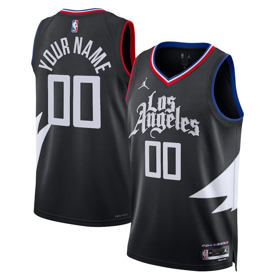 Men Los Angeles Clippers Jordan Brand Black 2022-23 Swingman Custom NBA Jersey->los angeles clippers->NBA Jersey